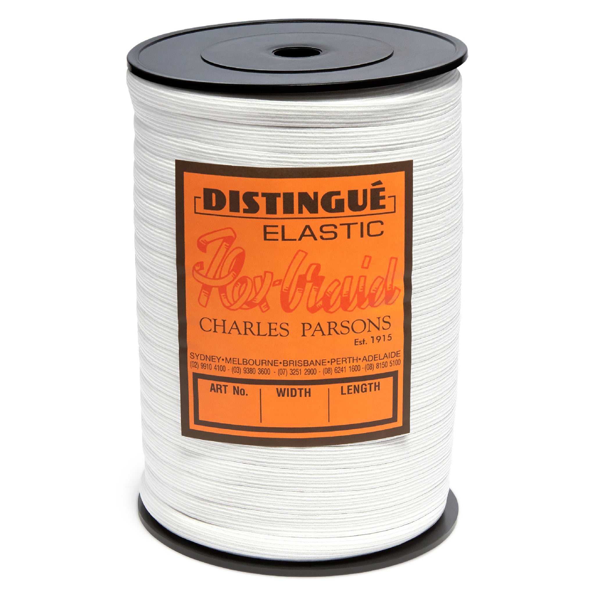 ELASTIC BRAIDED 6MM WHITE