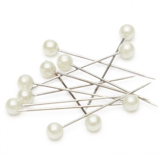 Pearl-headed steel pin
